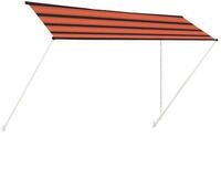 vidaXL Markise Einziehbare Markise 400&times;150 cm Orange und Braun (1-St)