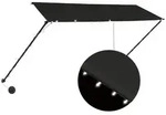vidaXL Markise 300 x 150 cm Einziehbare Markise mit LED 300x150 cm Anthrazit...
