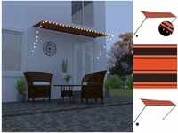 vidaXL Einziehbare Markise LED 300 x 150 cm orange/braun (145932)