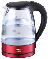 Lentz Wasserkocher Glas 74128 2200W 1,7 Liter mit LED Beleuchtung Drahtlose