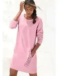 Bench. Loungewear Sweatkleid mit seitlichem Logoprint, Loungewear rosa|schwarz 52/54