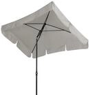 doppler&reg; Rechteckschirm Waterproof 185x120 cm hellgrau Sonnenschirm Balkonschirm,