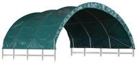 vidaXL Partyzelt Weidezelt PVC 3,7x3,7 m Gr&uuml;n