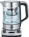 Severin Wasserkocher Glas-Tee-/Wasserkocher mit Auto-Lift Funktion WK 3422,