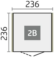 Biohort Ger&auml;tehaus Neo Gr. 2B, verschieden Farben, mit Doppelt&uuml;r, BxT:...