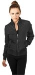 URBAN CLASSICS Bomberjacke Urban Classics Damen Ladies Diamond Quilt Nylon...