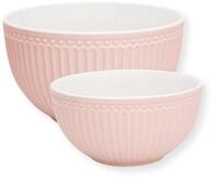 Greengate Serviersch&uuml;ssel Alice Serviersch&uuml;ssel pale pink Set2, Steinzeug,