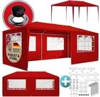 Casaria Partyzelt Rimini, rot 3x6m UV-Schutz 18m&sup2; Wasserabweisend 6 Seitenteile
