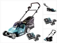 Makita Akkurasenm&auml;her DLM 382 RM2 Akku Rasenm&auml;her 36 V (2x 18 V) 38 cm 40 l + 2x