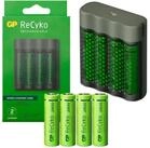 GP Batteries USB Akku-Ladeger&auml;t AA / AAA + 4x AA-Akku ReCyko Akku-Set Mignon 2600