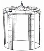 Dehner Rosenbogen Pavillon Heart, 271 x 232 x 232 cm, Metall, nostalgische Sitzecke