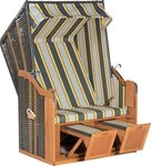 SunnySmart Strandkorb Rustikal 50 Basic 620, BxTxH: 120x80x160 cm, Halblieger