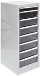 ADB Mehrzweckschrank ADB Schubladencontainer aus Metall 8 Schubladen 27,3 x 74 cm (B
