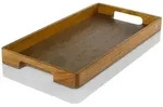 AdHoc Tablett Serviertablett Serve, Holz, Easy Move braun 31 cm x 60 cm x 5 cm