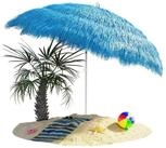 Kingsleeve Sonnenschirm, Hawaii Blau 160 cm Neigbar H&ouml;henverstellbar Wasserabweisend