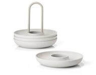 Zone Denmark Eierbecher Singles Eierbecher mit Halter warm grey Set4,...