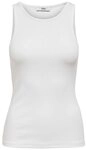 ONLY Tanktop 2025 3_SUMMER wei&szlig;,Basic,Baumwolle,Unifarben,Rundhals,&Auml;rmellos,Regular