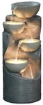 Dehner Gartenbrunnen Salo mit LED, 81 x 34 x 33 cm, Polyresin, grau, 34 cm Breite,