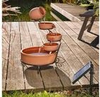 esotec Gartenbrunnen Solar Kaskadenbrunnen Livorno aus Keramik, terrakotta, H=55cm