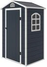 Outsunny Ger&auml;tehaus Gartenhaus mit Fenster, Pultdach, aus Metall, BxT: 134x104 cm,