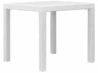 vidaXL Garden Table Plastic 79 x 79 cm White