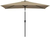 vidaXL Sonnensegel, Sonnenschirm mit Metall-Mast 300 x 200 cm Taupe
