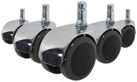 hjh OFFICE Stuhlrolle Stuhlrollen 5X Rolo Lux 11Mm/50Mm, (5er Pack),...