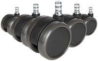hjh OFFICE Stuhlrolle Stuhlrollen 5X Rolo No-Noise 11Mm/65Mm, (5er Pack),