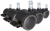 hjh OFFICE Stuhlrolle Stuhlrollen 5X Rolo Stop 10Mm/50Mm, (5er Pack),...