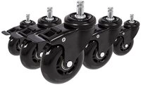 hjh OFFICE Stuhlrolle Stuhlrollen 5X Rolo Skate S 11Mm/75Mm, (5er Pack),
