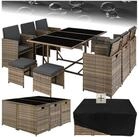 tectake Sitzgruppe Rattan-Gartenlounge f&uuml;r 6 bis 10 Personen, Inkl....