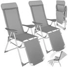tectake Gartenstuhl Balkonstuhl, Textilene-Gewebe, klappbar, 146,5 x 59 x 117,5...