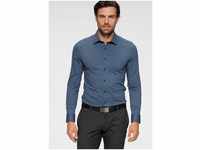 OLYMP Businesshemd Level Five body fit in Jersey Qualität, blau