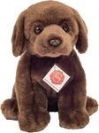 Teddy Hermann&reg; Kuscheltier Labrador sitzend dunkelbraun 25 cm, zum Teil aus