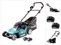 Makita Akkurasenm&auml;her DLM 382 M2 Akku Rasenm&auml;her 36 V (2x 18 V) 38 cm 40 l + 2x