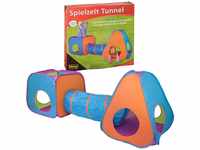 Idena Spielzelt Idena 40118 - Spielzelt mit Tunnel für Kinder, für drinnen und