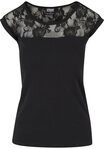 URBAN CLASSICS Kurzarmshirt Urban Classics Damen Ladies Top Laces Tee (1-tlg)