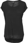 URBAN CLASSICS Kurzarmshirt Urban Classics Damen Ladies Long Back Shaped Slub Tee