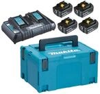 Makita Akku Power Source Kit (198091-4) 4x Akku 18 V 6,0Ah + Lader + Makpac Akkupacks
