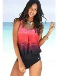 LASCANA Tankini mit Batikoptik rot 52