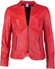Lederjacke JCC "Lederjacke Lida", Damen, Gr. 40, rot, Obermaterial: 100%