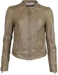 Bikerjacke MAZE "Lederjacke 183Grenada", Damen, Gr. L, braun (mud), Obermaterial:
