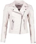 Bikerjacke MAZE "Lederjacke Ibiza", Damen, Gr. L, wei&szlig; (sanftes wei&szlig;),