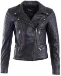 Bikerjacke MAZE "Lederjacke Solna", Damen, Gr. S, schwarz, Obermaterial: 100%