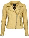 Bikerjacke MAZE "Lederjacke Romie", Damen, Gr. XL, gelb (curry), Obermaterial: 100%