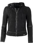 Lederjacke MAZE "Lederjacke Donie", Damen, Gr. L, schwarz, Obermaterial: 100%