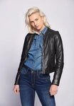 Maze Lederjacke Smaragd
