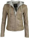 Lederjacke MAZE "Lederjacke Mico", Damen, Gr. XL, braun (mud), Obermaterial: 100%