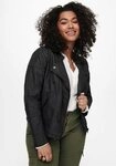 ONLY CARMAKOMA Lederimitatjacke CARAVANA FAUX LEATHER BIKER OTW mit...