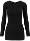 URBAN CLASSICS Longsleeve Urban Classics Damen Ladies Long Rib Pocket Turnup Tee